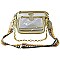 Trendy  Visible Clear 2-in-1 Crossbody Bag with Guitar Strap