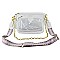 Trendy  Visible Clear 2-in-1 Crossbody Bag with Guitar Strap