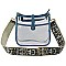 Trendy  Visible Clear Hobo Crossbody Bag with Guitar Strap