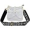 Trendy  Visible Clear Hobo Crossbody Bag with Guitar Strap