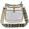 Trendy  Visible Clear Hobo Crossbody Bag with Guitar Strap