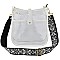 Trendy  Visible Clear Hobo Crossbody Bag with Guitar Strap