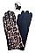 Pack of 12 Chic Assorted Leopard Print Touch Screen Gloves