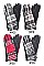 Pack of 12 Fashion Assorted Plaid Pattern Touch Screen Gloves