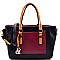 AJ151-LP Color Block Structured Tote