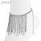 TRENDY TASSEL CHAIN ANKLET WITH CRYSTAL TEAR DROPS