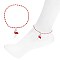 CRYSTAL BEADED AND ENAMEL COATED CHARM STRETCH ANKLET