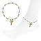 CRYSTAL BEADED AND ENAMEL COATED CHARM STRETCH ANKLET