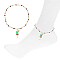 CRYSTAL BEADED AND ENAMEL COATED CHARM STRETCH ANKLET