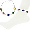 CRYSTAL AND GEMS CHAIN ANKLET