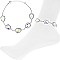 CRYSTAL AND GEMS CHAIN ANKLET