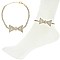 CRYSTAL TRENDY BOW RIBBON CHAIN ANKLET