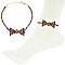 CRYSTAL TRENDY BOW RIBBON CHAIN ANKLET