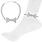 CRYSTAL TRENDY BOW RIBBON CHAIN ANKLET