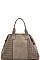 SMOOTH PU LEATHER DESIGNER  FASHION TRENDY SATCHEL WITH LONG STRAP JY-AL-0011-HR