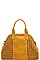 SMOOTH PU LEATHER DESIGNER  FASHION TRENDY SATCHEL WITH LONG STRAP JY-AL-0011-HR