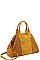 SMOOTH PU LEATHER DESIGNER  FASHION TRENDY SATCHEL WITH LONG STRAP JY-AL-0011-HR