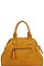 SMOOTH PU LEATHER DESIGNER  FASHION TRENDY SATCHEL WITH LONG STRAP JY-AL-0011-HR