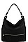 MESH FRONT HOBO BAG WITH LONG STRAP