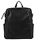 FASHION SMOOTH PLAIN TEXTURE CONVERTIBLE BACKPACK