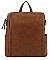 FASHION SMOOTH PLAIN TEXTURE CONVERTIBLE BACKPACK