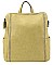 FASHION SMOOTH PLAIN TEXTURE CONVERTIBLE BACKPACK