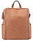 FASHION SMOOTH PLAIN TEXTURE CONVERTIBLE BACKPACK