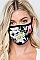 BLACK FLOWER REUSABLE COTTON MASK