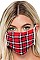 CLASSIC RED AND BLACK STRIPES REUSABLE MASK