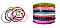 PACK OF 12 ATTRACTIVE ASSORTED COLOR RUBBER BRACELET WITH VARIETY PRINTS