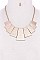 GEOMETRIC  BRUSHED METAL STATEMENT NECKLACE SET JY-ANE6050