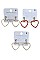 PACK OF (12 PIECES) RHINESTONES HEART SHAPE DANGLE EARRINGS FM-ANE4360