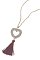 PACK OF (12 PIECES) HEART TASSEL PENDANT NECKLACE FM-ANN2076