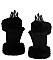 OPEN FINGER SOFT FUR CUFF GLOVES