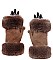 OPEN FINGER SOFT FUR CUFF GLOVES