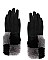 COLOR BLOCK SOFT FUR GLOVES