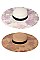 LARGE FLORAL BRIM STRAW HAT FM-AO333