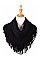 Fashionable Fringe Knit Infinity Scarves FM-AO555