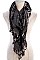 FLORAL EMBOSSED OBLONG SCARF
