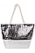 LEOPARD PRINT GLITTER TOTE BAG