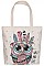 CANVAS OWL TOTE BEACH BAG