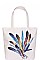 MULTI COLOR FEATHER PRINT ECCO TOTE BAG