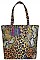 CANVAS ANIMAL PRINT TOTE BEACH BAG