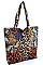 MULTI COLOR RAINBOW LEOPARD PRINT ECCO TOTE BAG