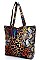 MULTI COLOR RAINBOW LEOPARD PRINT ECCO TOTE BAG