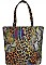 MULTI COLOR RAINBOW LEOPARD PRINT ECCO TOTE BAG