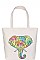 RAINBOW ELEPHANT PRINT ECCO TOTE BAG