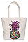 CANVAS PINEAPPLE TOTE BEACH BAG