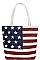 US FLAG PRINT CANVAS TOTE BAG