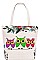 CUTE OWLS PRINTED CANVAS TOTE BAG